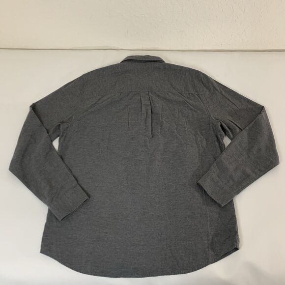 NWT FRAME Brushed Flannel Shirt Men XL Gray Button Up Soft Classic Cabincore - Picture 2 of 8